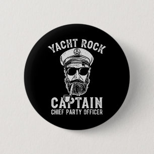 Yacht Rock Captain Pontoon Boot Party Sailor Boati Button