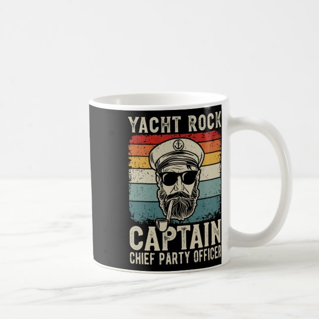 Yacht Rock Captain Pontoon Boot Party Sailor Boati Kaffeetasse (Rechts)