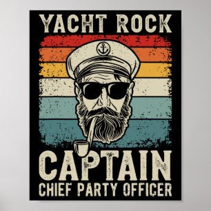 Yacht Rock Captain Pontoon Boot Party Sailor Boati Poster