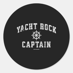 Yacht Rock Captain Runder Aufkleber