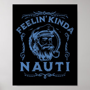 Yacht Rock Party Nauti Motorboot Hauptmann Liebe M Poster