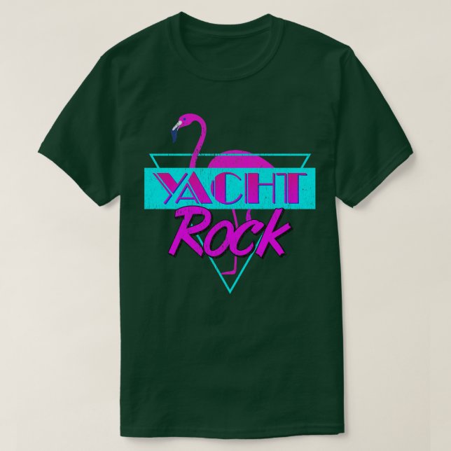 Yacht Rock Retro Flamingo T-Shirt (Design vorne)