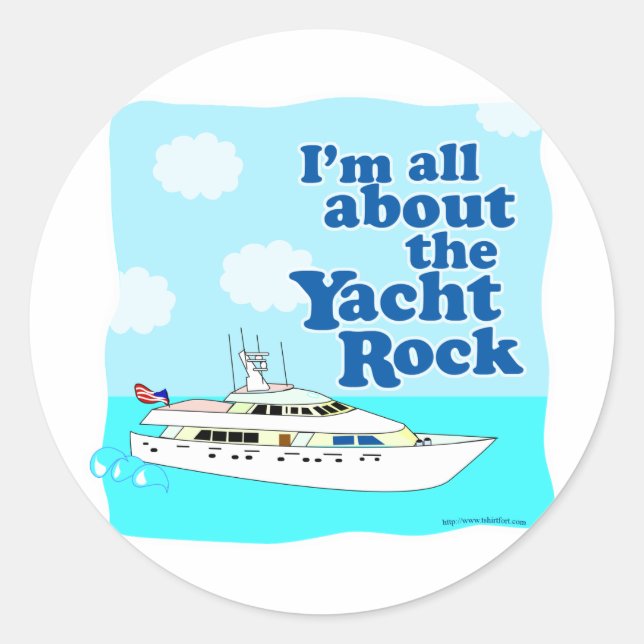 Yacht Rock Runder Aufkleber (Vorderseite)