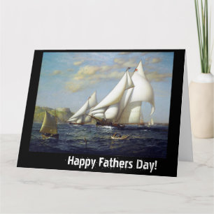 Yacht Sailboote Ocean Boat Race Fathers Day Card Karte