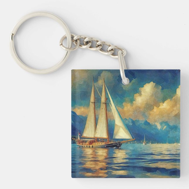 Yacht Schlüsselanhänger (Vorderseite)