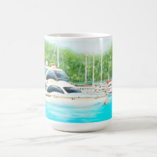 Yachtboote für Australische Malerei Kaffeetasse