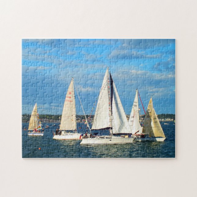 Yachten, die in Jersey segeln Puzzle (Horizontal)