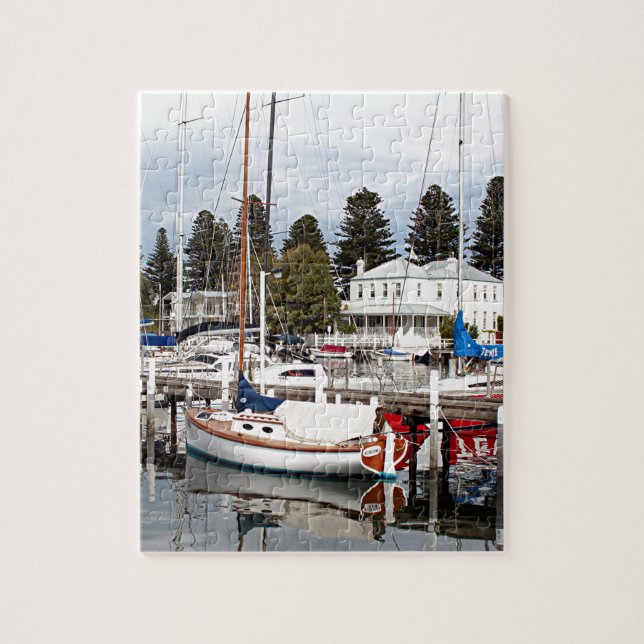 Yachten in Marina, Port Fairy, Victoria, Australie Puzzle (Vertikal)