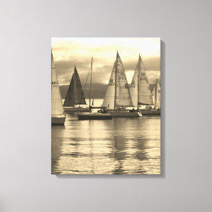 Yachten in Rothesay Bay, Schottland. Leinwanddruck