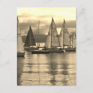 Yachten in Rothesay Bay, Schottland. Postkarte