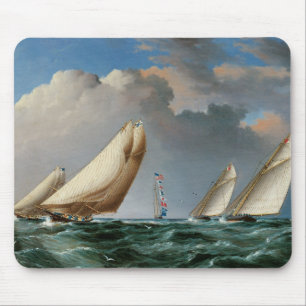 Yachten runden die Marke Mousepad