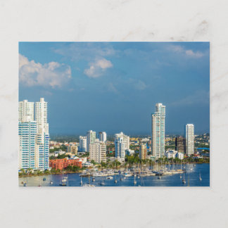 Yachten und moderne Cartagena Postkarte