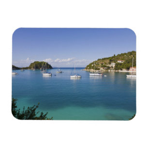 Yachten vor Anker, Lakka, Paxos, Griechenland Magnet