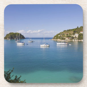 Yachten vor Anker, Lakka, Paxos, Griechenland Untersetzer