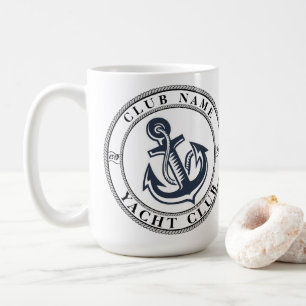 Yachthafen Blue Nautic Anchor Name Kaffeetasse