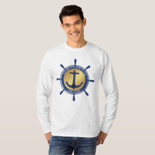 Yachthafen Blue Nautic Anchor Name T-Shirt