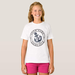 Yachthafen Blue Nautic Anchor Name T-Shirt