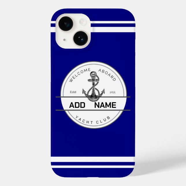 Yachthafen der Blue Marine Nautical Anchor Case-Mate iPhone Hülle (Rückseite)