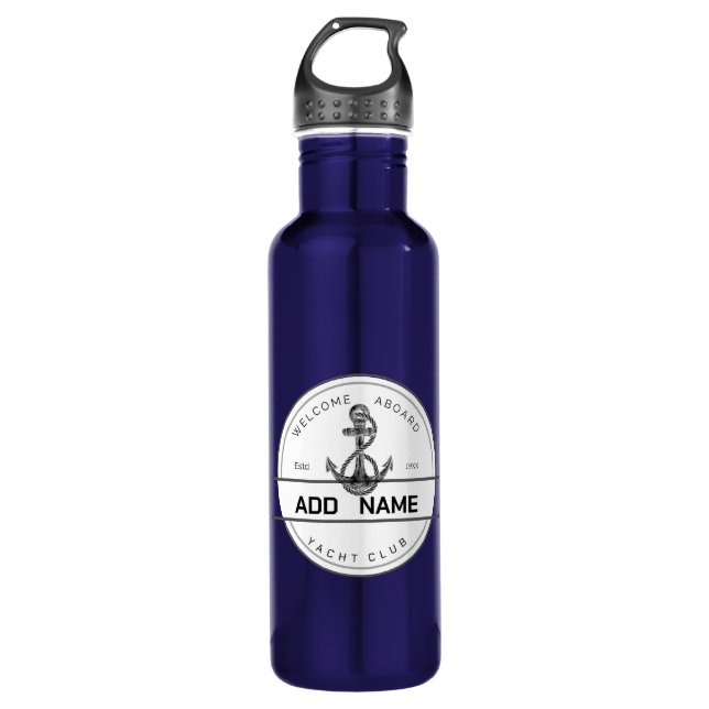 Yachthafen der Blue Marine Nautical Anchor Edelstahlflasche (Vorderseite)