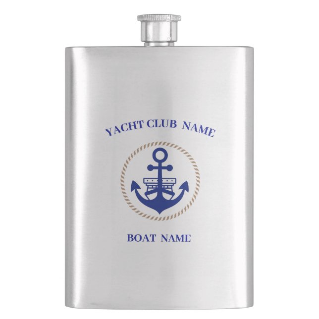 Yachthafen der Blue Marine Nautical Anchor Flachmann (Vorderseite)