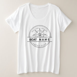Yachthafen der Blue Marine Nautical Anchor Große Größe T-Shirt