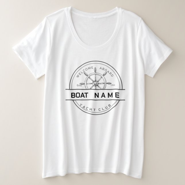Yachthafen der Blue Marine Nautical Anchor Große Größe T-Shirt (Design vorne)
