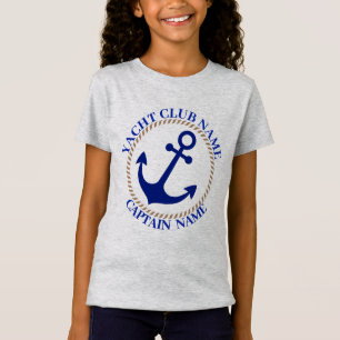 Yachthafen der Blue Marine Nautical Anchor T-Shirt