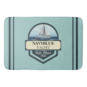 Yachthafen der Blue Navy Anchor Badematte