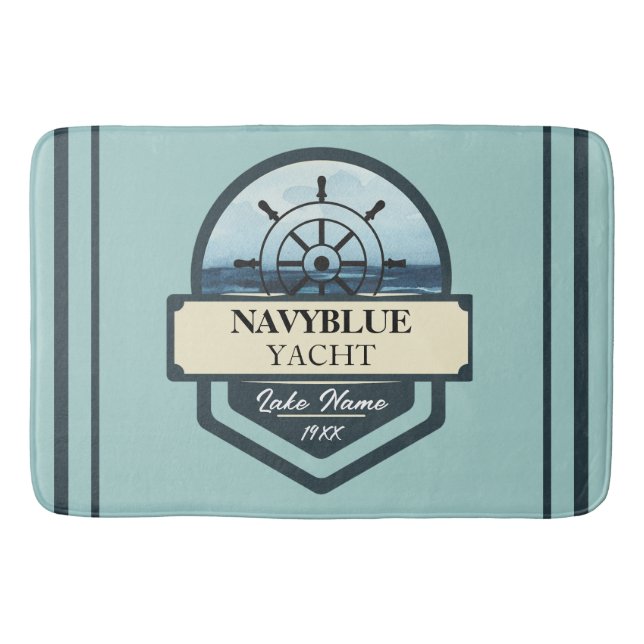 Yachthafen der Blue Navy Anchor Badematte (Vorderseite)