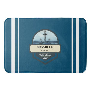 Yachthafen der Blue Navy Anchor Badematte