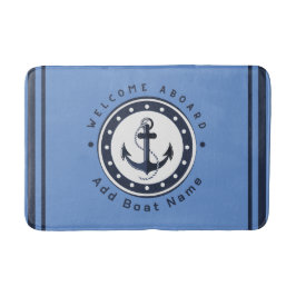 Yachthafen der Blue Navy Anchor Badematte
