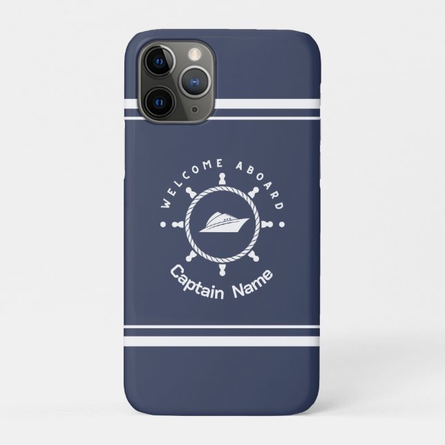 Yachthafen der Blue Navy Anchor Case-Mate iPhone Hülle (Rückseite)