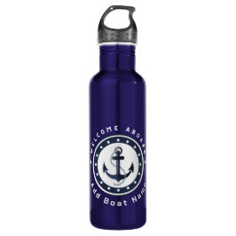 Yachthafen der Blue Navy Anchor Edelstahlflasche