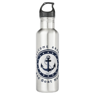 Yachthafen der Blue Navy Anchor Edelstahlflasche