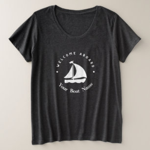 Yachthafen der Blue Navy Anchor Große Größe T-Shirt