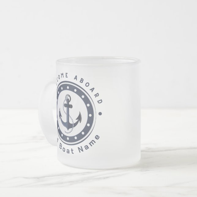 Yachthafen der Blue Navy Anchor Mattglastasse (Vorderseite Links)