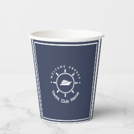 Yachthafen der Blue Navy Anchor Pappbecher