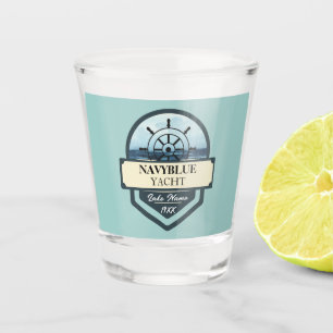 Yachthafen der Blue Navy Anchor Schnapsglas