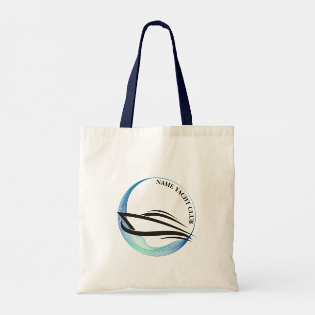Yachthafen der Blue Navy Anchor Tragetasche (Rückseite)