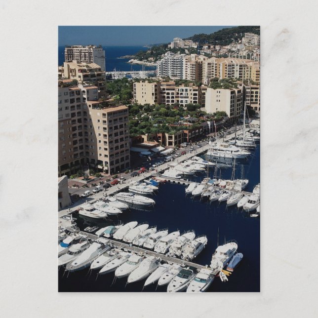 Yachthafen, Monaco Postkarte (Vorderseite)