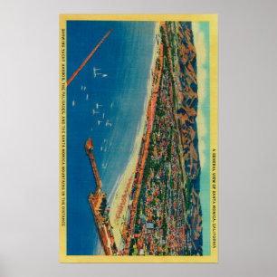 Yachthafen, Palisades und Santa Monica Poster