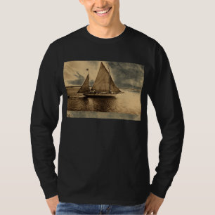 Yachting auf dem Eriesee, Büffel NY 1909 Vintag T-Shirt