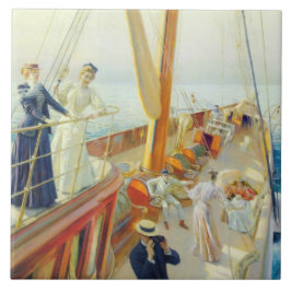 Yachting im Mittelmeer (von J.L. Stewart) Fliese