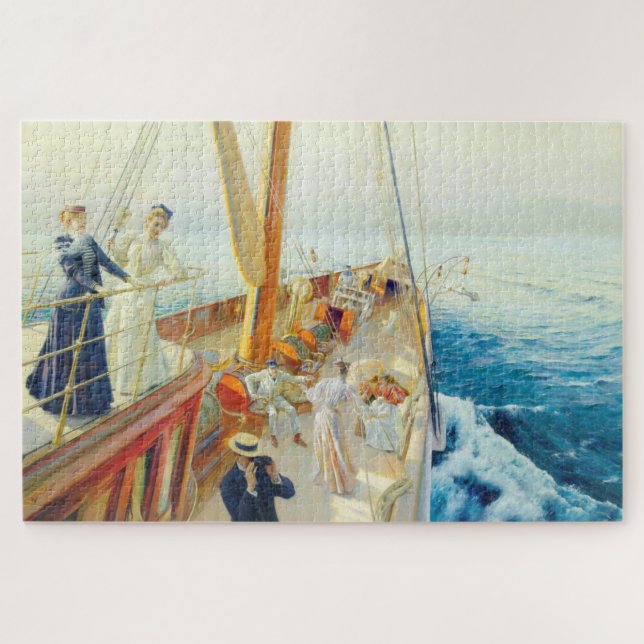 Yachting im Mittelmeer (von J.L. Stewart) Puzzle (Horizontal)