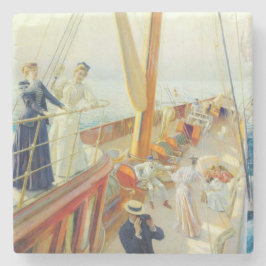 Yachting im Mittelmeer (von J.L. Stewart) Steinuntersetzer