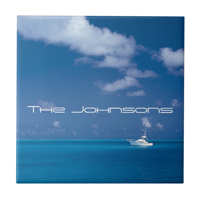 Yachting in Blue Fliese (Vorderseite)