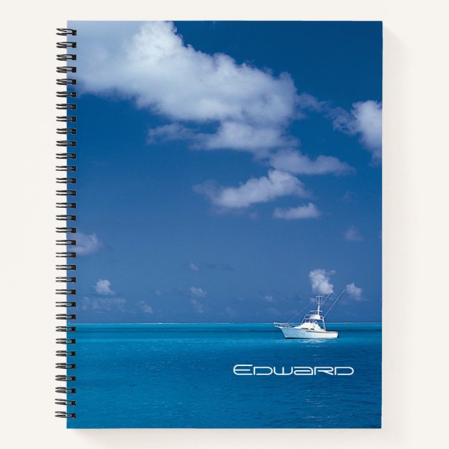 Yachting in Blue Notizbuch (Vorderseite)