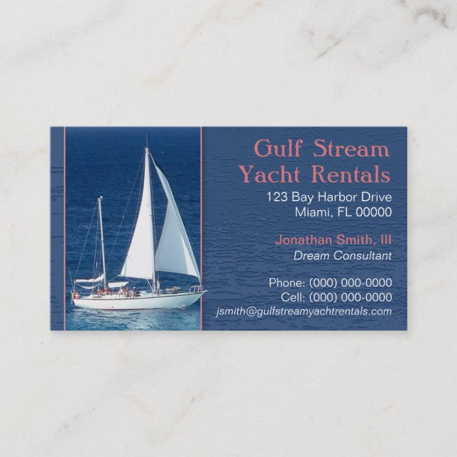 Yachting Visitenkarte (Vorderseite)