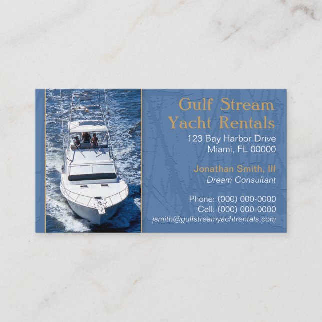 Yachting Visitenkarte (Vorderseite)