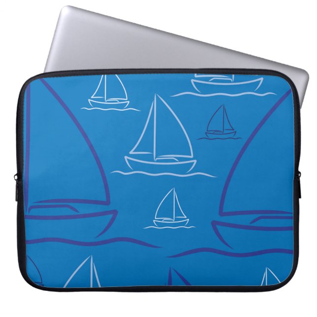 Yachtmuster Laptopschutzhülle (Vorderseite)